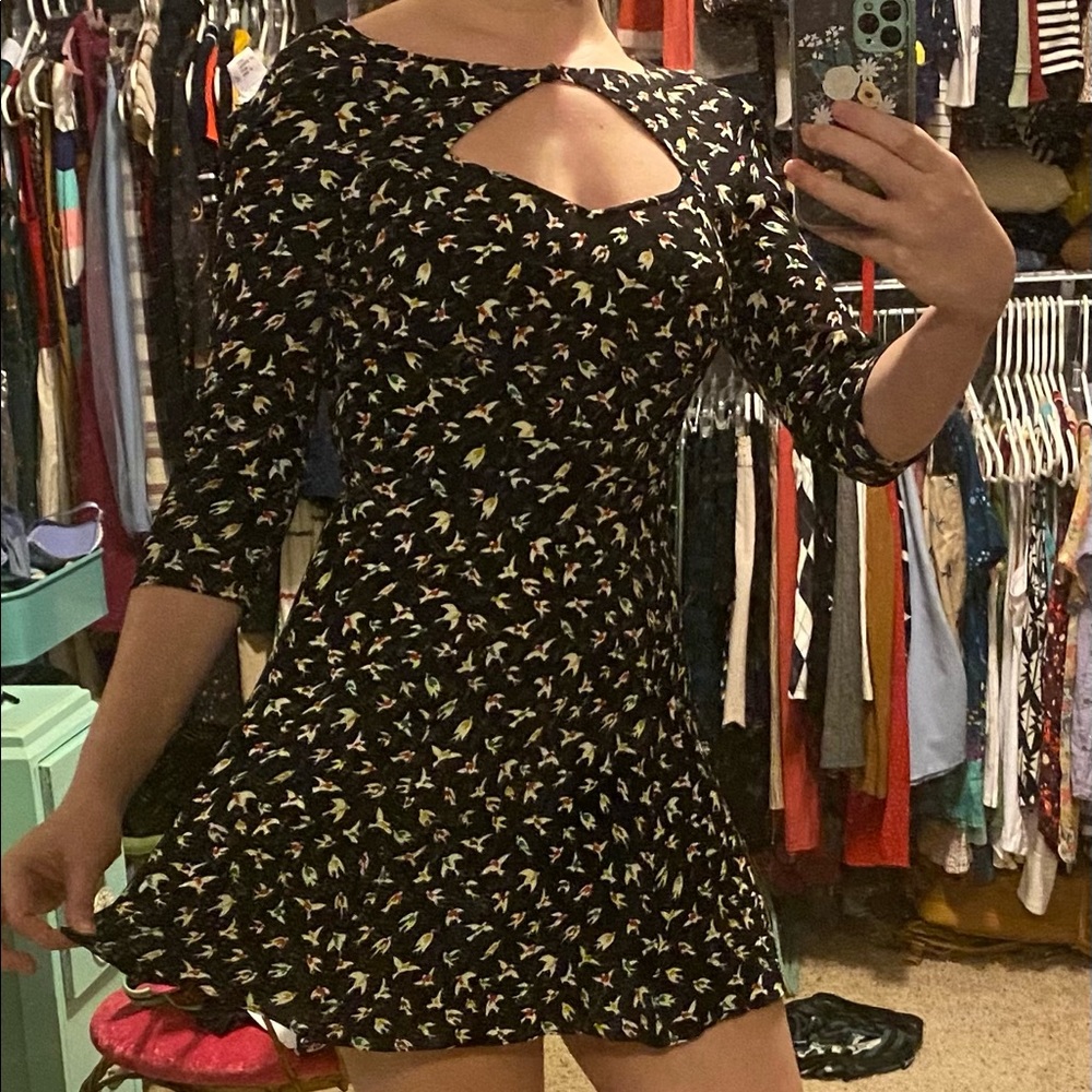Mini dress with cutout